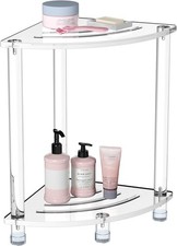 Acrylic Corner Shower Stool for Inside Shower, Clear Small Shower Bench for