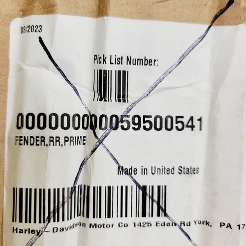 Imprimación de guardabarros trasero Softail Fat Bob original Harley Davidson 2018-2024 59500541 - Imagen 12 de 13