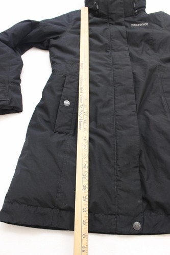 Marmot 700 Fill womens M black full zip button up down puffer jacket broken zip - Picture 16 of 19