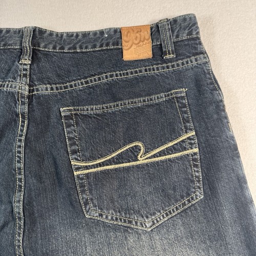 Jeans 96 North para hombre 42 azul pierna ancha holgados lavado oscuro - Imagen 11 de 12