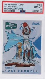 2016 Panini Studio Yogi Ferrell From Downtown #FD4 PSA 10 Rookie RC