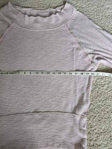 We The Free People Small Pink Off Shoulder Sweatshirt Wide Neck Pullover Top - Picture 5 of 7