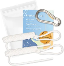 Rope for Tetherball，8.8Ft Replacement Tetherball Rope and Clip for Kids Adult In