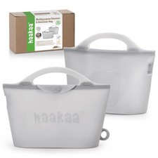 Silicone Microwave Steamer Steriliser Bag, 70oz/2000ml Large Capacity Reusa...