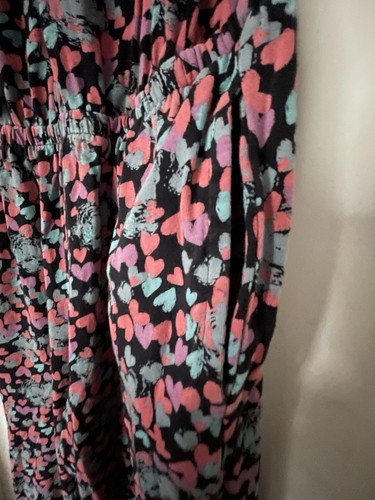 M&S Indigo Pure Cotton Summer Jumpsuit Strappy Black Colourful Hearts 9 Years - Picture 21 of 21