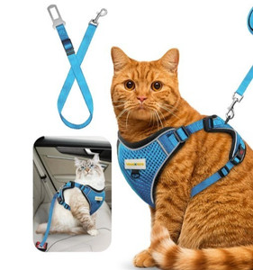 Escape Proof Reflective Cat Harness, Leash & Seatbelt Because YOUR CAT HAS PLANS