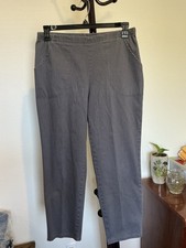 JUST MY SIZE Elastic Waist Gray Cotton Blend Pull On Pants Petite Size 1X 16W P