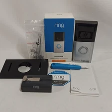 Ring Video Doorbell 4 5D22E9 1080p HD With Battery & Mounting Hardware & Manual