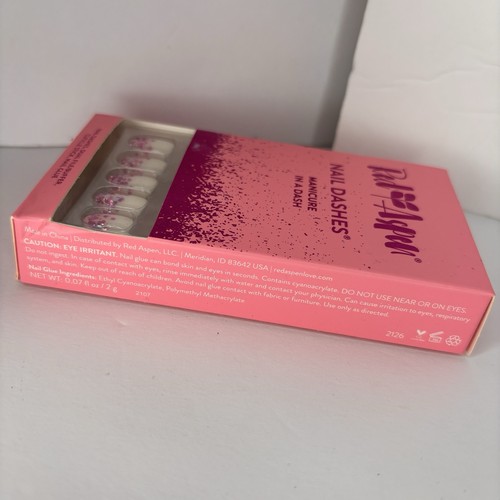 Guiones de uñas Red Aspen - Brillo Aspen - Cuadrado corto - Brillo rosa blanco - NUEVO - Imagen 5 de 8