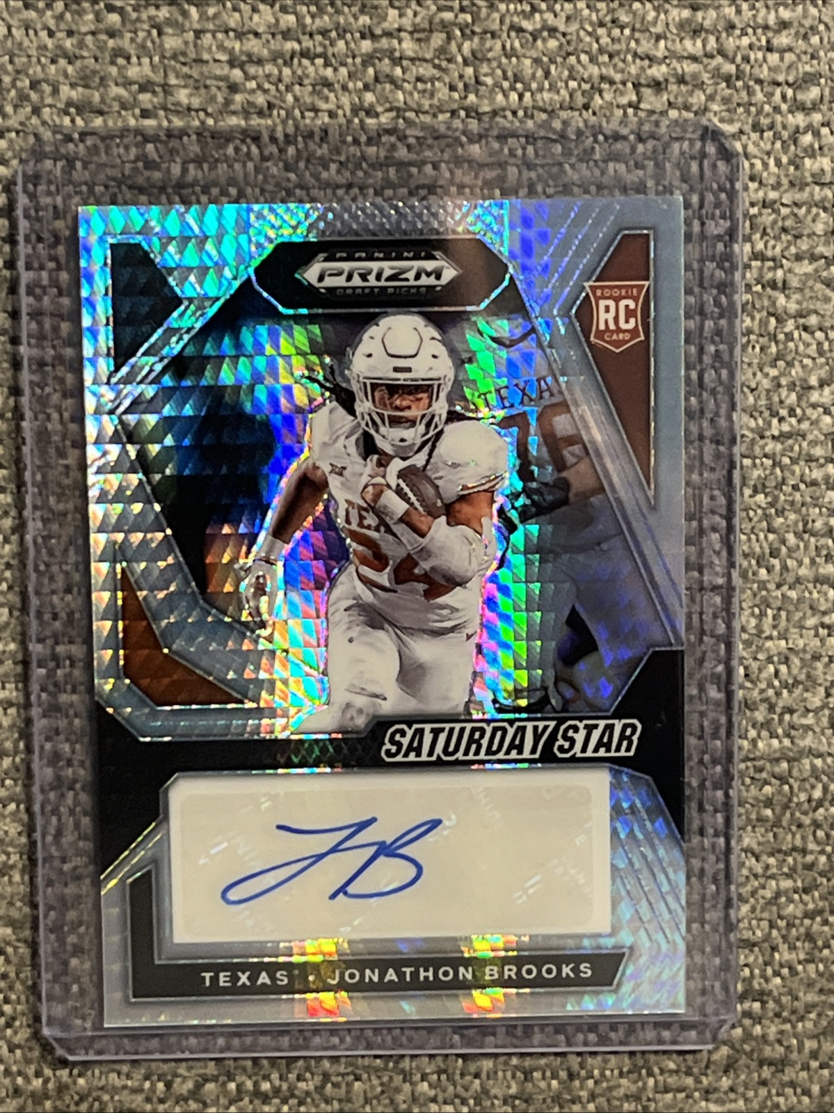 Jonathon Brooks 2024 Panini Prizm Draft Picks Saturday Star Rookie Auto RC
