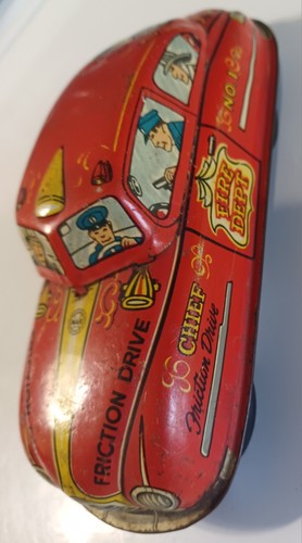 FIRE CHIEF SUPER RARE - 7” MARX CHIEF FRICTION DRIVE- FIRE DEPARTMENT NO. 1 - Picture 9 of 15