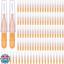 BBTO 100 Pcs Braces Dental Brush Flosser for Cleaner Interdental Brush Toothp