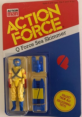 1983 PALITOY ACTION FORCE G.I. JOE Q FORCE SKIMMER MOC STORE STOCK