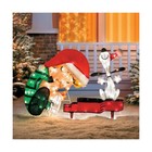 Christmas Yard Art Decorations 32" Lighted Schroeder and Snoopy Piano Outdoor...