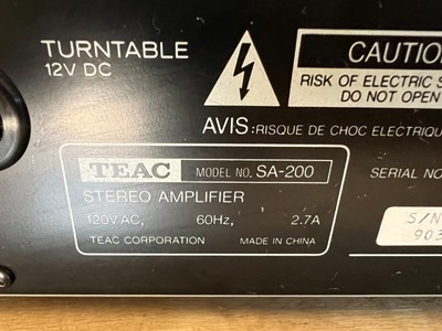 Teac SA-200 Integrated Stereo Amplifier | eBay