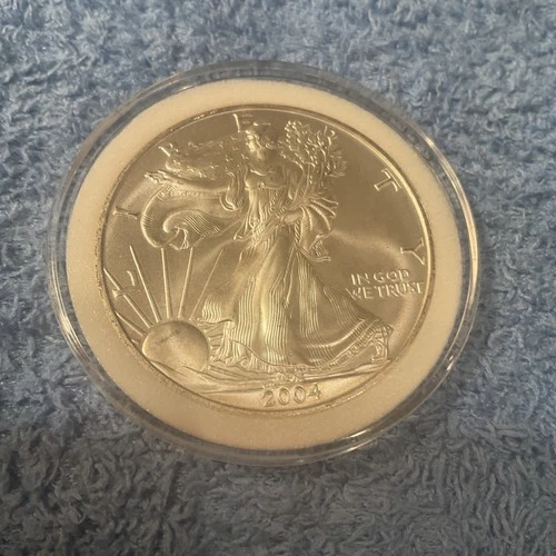 2004 1 Oz Fine Silver One American Dollar uncirculated As Pictured.
