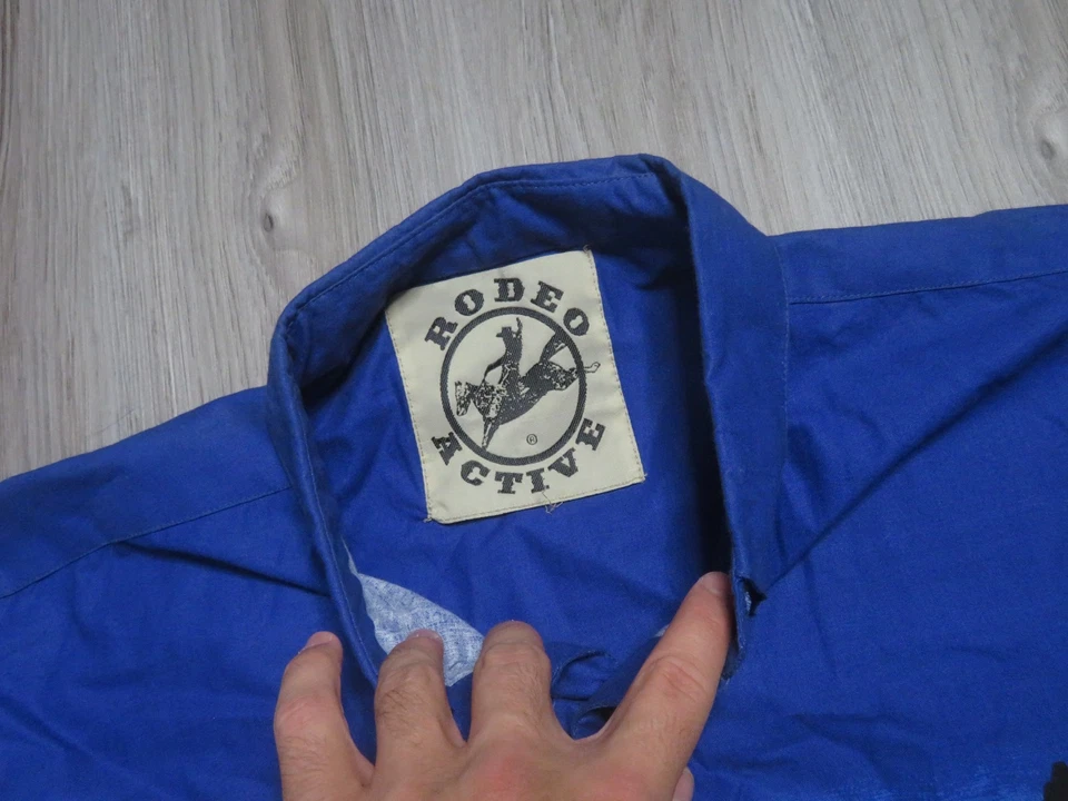 Vintage Rodeo Active Western Shirt Size XL Men Pre Owned Wrap Around Cowboy - Image 3 of 4