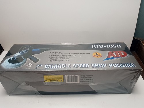 7" Shop Polisher with Soft Start ATD-10511 Brand New Sealed Advanced Tool Design - Picture 6 of 6