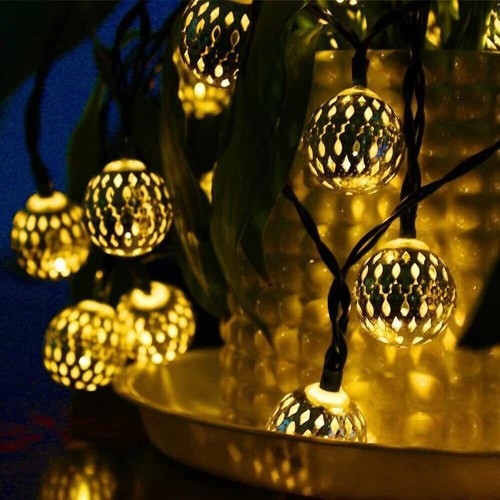 20 LED globe string lights Solar Power Garden Path Yard Decor Lamp Lights - Picture 7 of 10