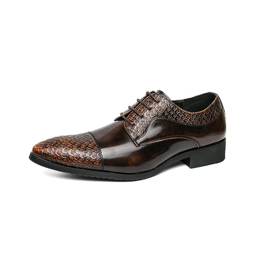Freizeit Leder Schuhe für Herren Nachtclub Formell Business Retro Mode Schuhe - Bild 25 von 25