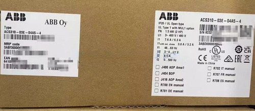 Transformador de frecuencia ACS310-03E-04A5-4 ABB nuevo en caja 1 pieza IVA gratuito de EE. UU. - Imagen 3 de 11