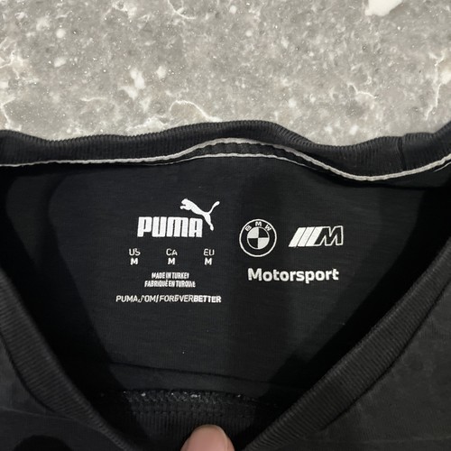 Men's Puma BMW M Motorsport Logo T-Shirt Black Size Medium M3 M4 M5 X3 X6 - Picture 4 of 7