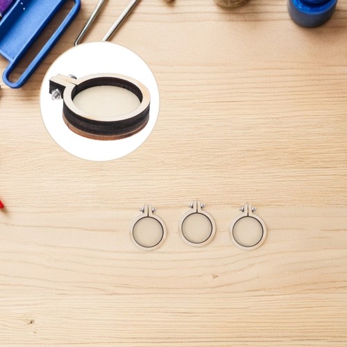 10 Pcs Mini Embroidery Hoop DIY Wooden Cross Stitch Hoops Pendant - Bild 4 von 17