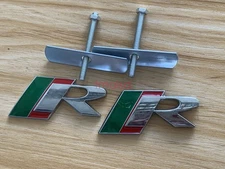 2PC Car R Badge Grill Grille Front Emblem Jaguar Racing Limited XF XFR XK R-Type