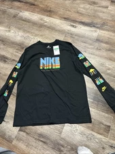 Nike Long Sleeve Tee Unifying Through Sport  Peace Black Men's Size Xl DX1051