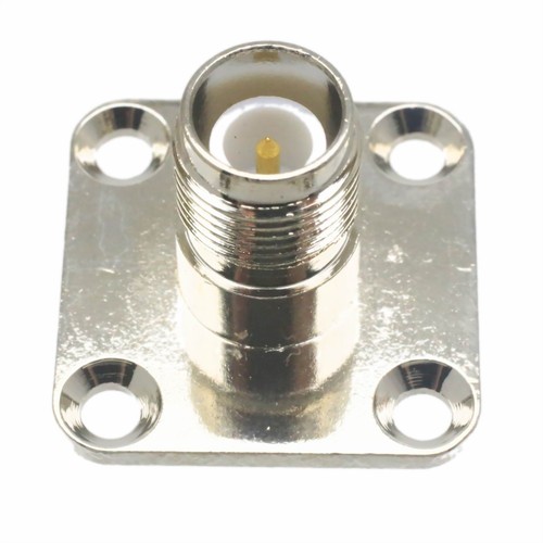 Reverse Polarity RP-TNC Female to SMA Female Panel Flange Coax Adapter Connector - Picture 5 of 5