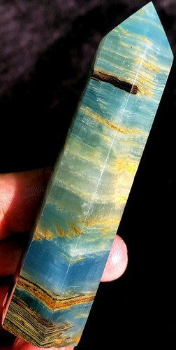 109g TOP! Natural Blue Lanlish Crystal Argentine Reiki Point Healing ie0843 - Picture 1 of 12