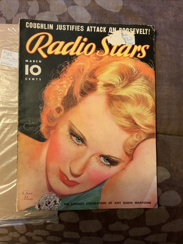 March 1936 Radio Stars Magazine “Grace Moore Cover” - Picture 1 of 12