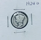 FREE SHIPPING 1924 d mercury dime