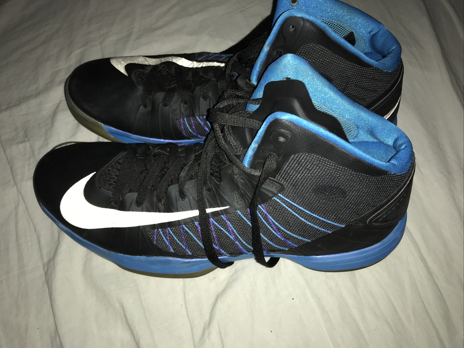 Nike Hyperdunk 2012 Menâs Size 13.5 Blue Black Basketball Sneakers 524948-001 | eBay