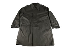 Oleg Cassini Mens Dark Khaki Collared Long Sleeve Full Zip Trench Coat Size 40 R