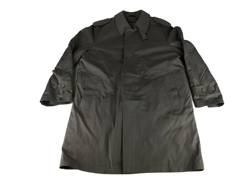 Gabardina Oleg Cassini Para Hombres Caqui Oscuro Cuello Manga Larga Cremallera Completa Talla 40 R - Imagen 1 de 7