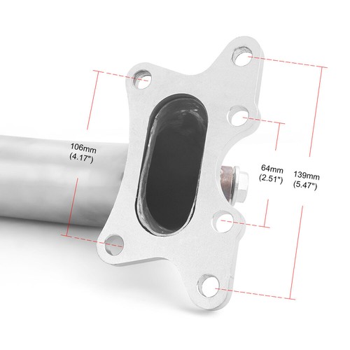 Exhaust Header Manifold Down Pipe T-304 Stainless Steel For Honda Civic 06-11 - Picture 3 of 12