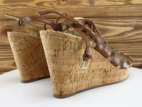 GUESS Size 9 Gladiator Heel Brown Synthetic M Width - Picture 6 of 10