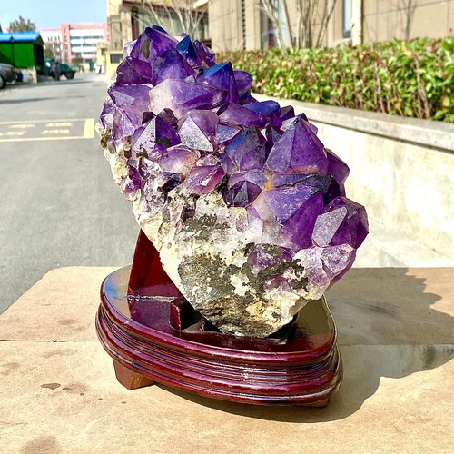 37.09LB Natural Amethyst Cluster Quartz Crystal backbone mineral Specimen Healin - Picture 13 of 16