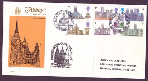 Cubierta del primer día de las catedrales 1969 con cancelación Philatex y prestigio de St Pauls. - Imagen 1 de 2