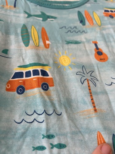 Little Sleepies 🌴 Surf Life Short Sleeves & Short Pajamas PJ Set Size 3T - Picture 5 of 5