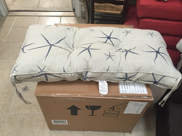 Ballard Designs Outdoor Patio Farmhouse Bench Swing Cushion Sea Ballard Designs Outdoor Patio Farmhouse Bench Swing Cushion Sea Starfish 17x37
