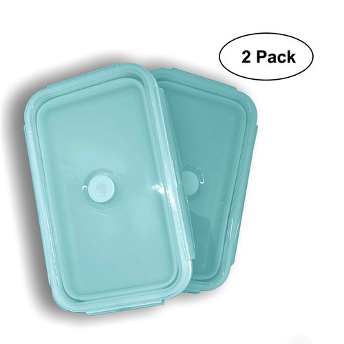 Extra-large Collapsible Silicone Food Storage Containers Lunch Box 40.5oz 2pcs - Picture 6 of 10