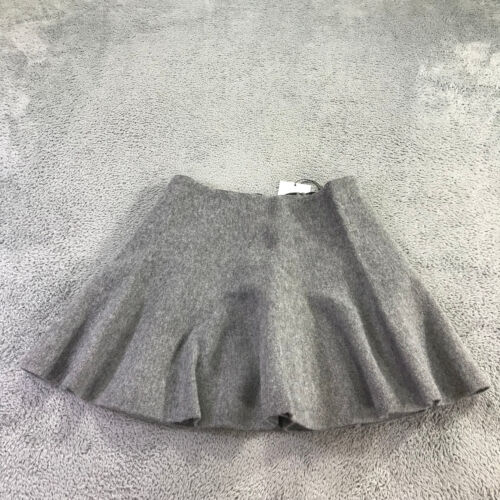 Brandon Maxwell Skirt Womens Large Alpaca Mini Skater Skirt Gray Casual Ladies - Picture 3 of 13