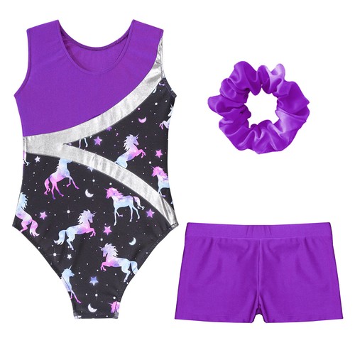 Kids Girl's Rompers Rhinestone Bodysuit Modern Jumpsuit And Shorts Latin Jazz - Picture 18 of 44