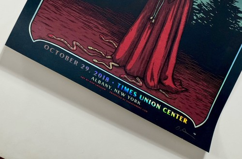 Metallica Poster Albany NY 10/29/18 Official Signed AP Silkscreen FOIL *RARE* - Picture 10 of 15