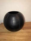 DONNA KARAN Lenox artisan modern etched art glass orb VASE