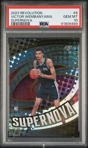 Victor Wembanyama Rookie Card RC 2023 Panini Revolution Supernova #6 PSA 10