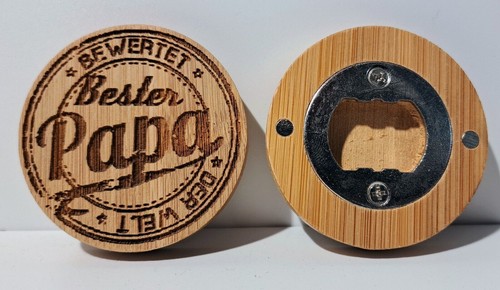 Flaschenöffner mit Gravur und magnetisch Vatertag Bieröffner personalisiert - Bild 8 von 9