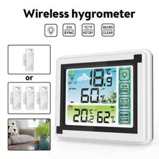 Thermometer Indoor Outdoor Digital LCD Hygrometer Temperature Humidity Meter Big